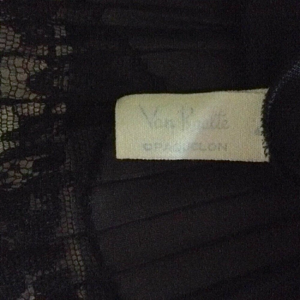 Vintage Van Raalte Women's Full Slip 32 Opaquelon Floral Lace Accordion Pleats - Picture 6 of 6